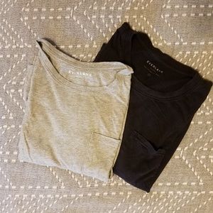 Bundle: 2 Everlane Box Cut Pocket Tees